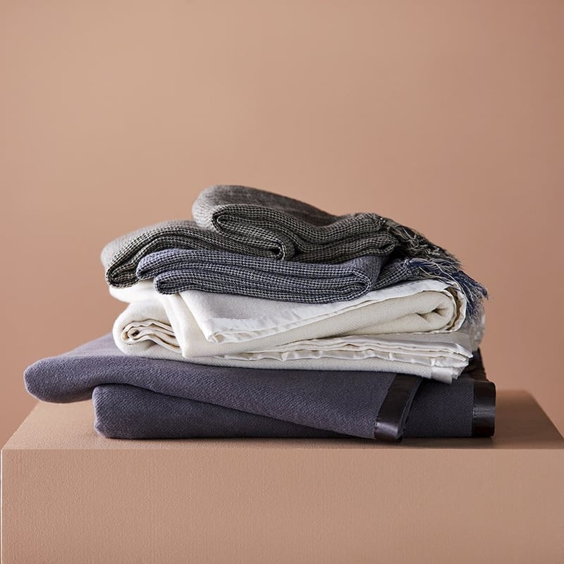 Kennedy Bamboo Linen Navy Throw