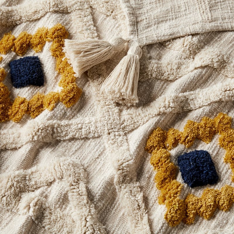 Mexica Mustard & Natural Throw