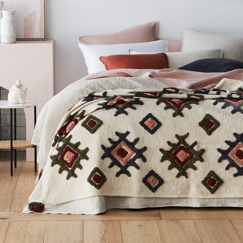 Gibson Tufted Blue/Pink Throw