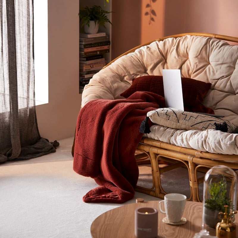 Astoria Rust Fur Throw