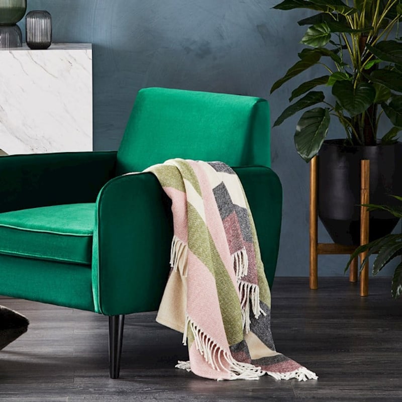 European Collection Burano Olive & Rosewood Throw 
