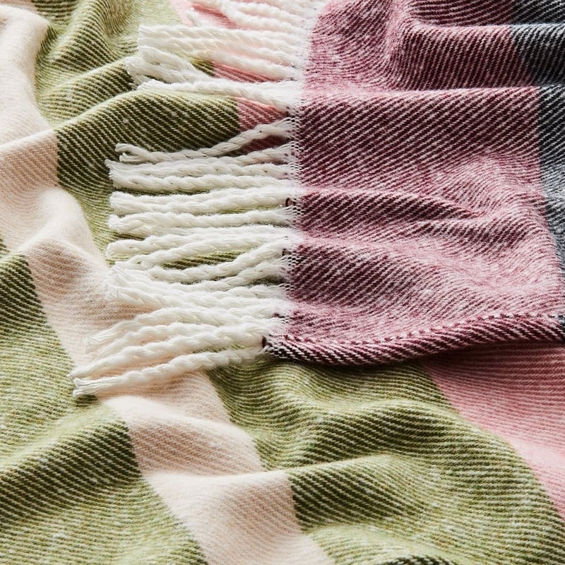 European Collection Burano Olive & Rosewood Throw 
