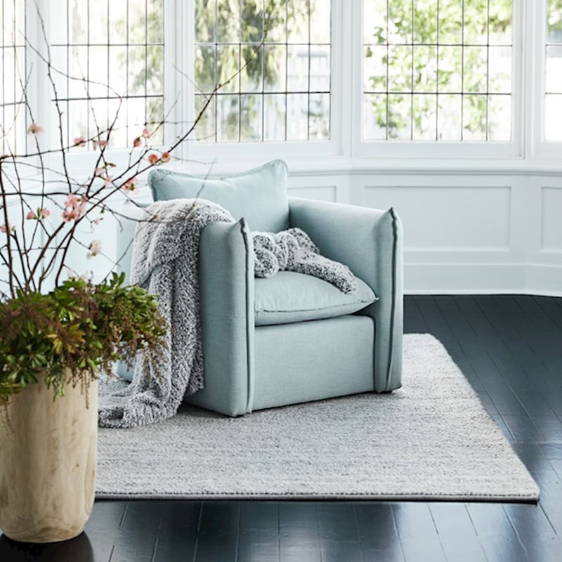 Munich Grey Feather Yarn Throw