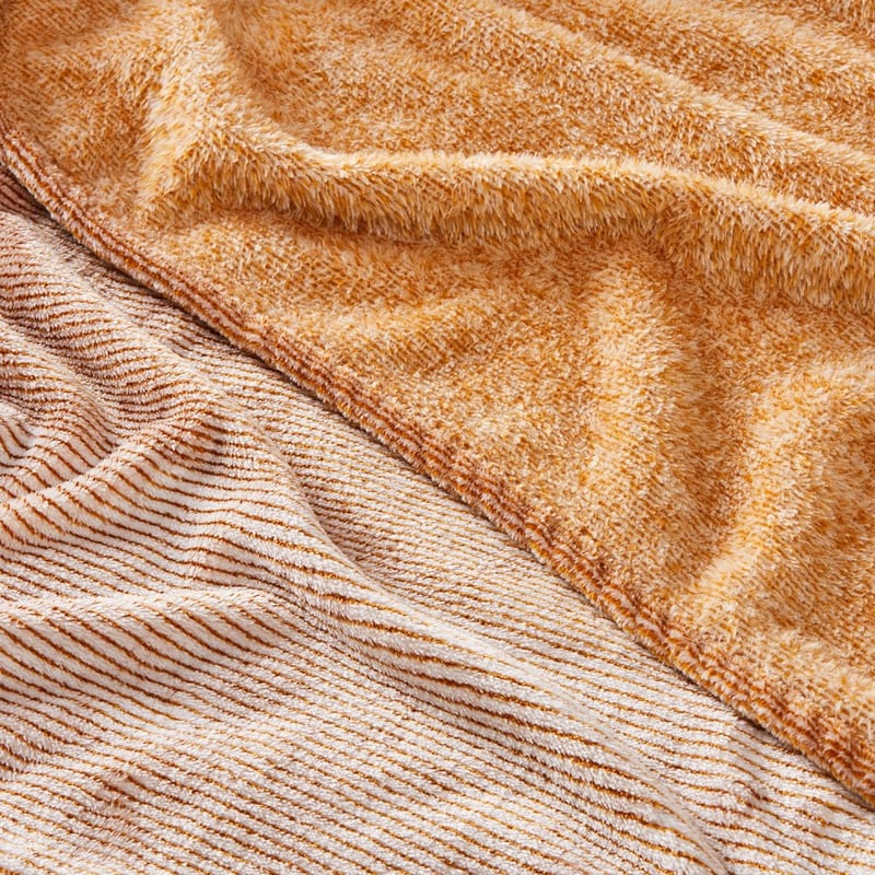 Ultrasoft Stripe Bronze Throw