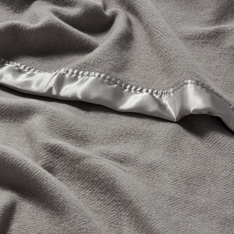 Bamboo Grey Wool Blanket 