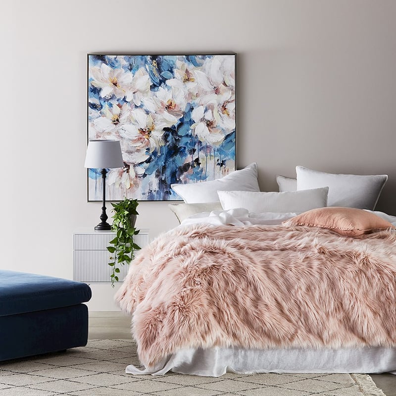 Alpine Fur Dusty Pink Blanket