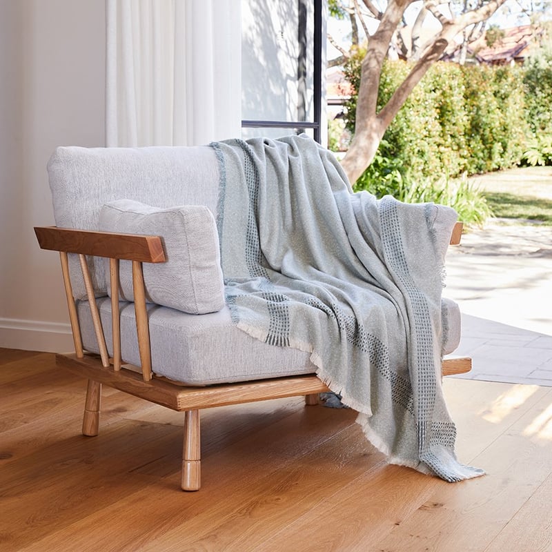 Hotham Teal Throw