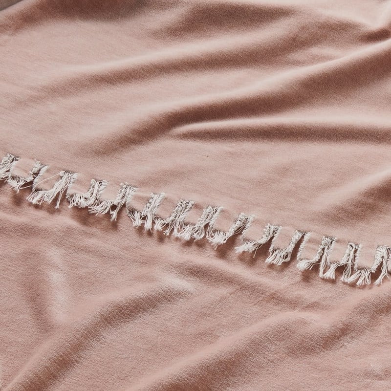 Elwood Blush Velvet Throw