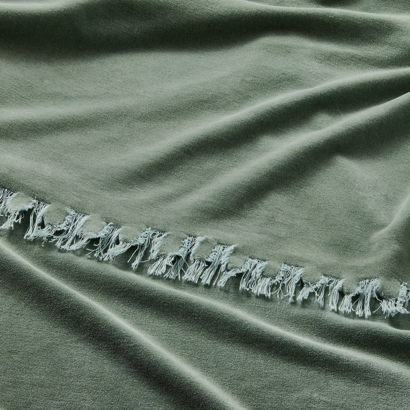 Elwood Sage Velvet Throw