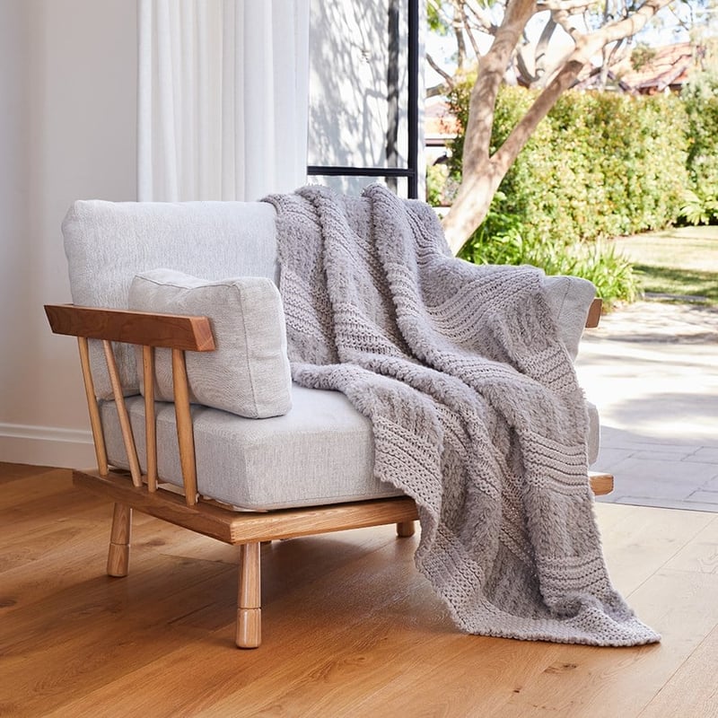 Kirby Grey Stripe Throw