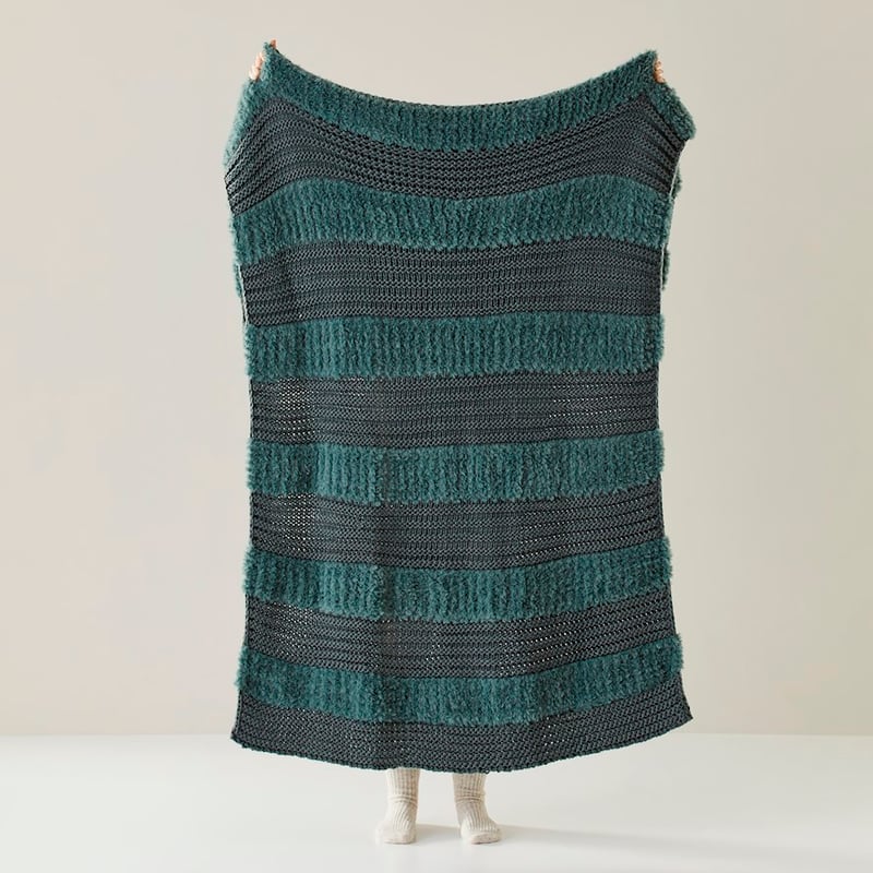 Kirby Stripe Winter Green Throw