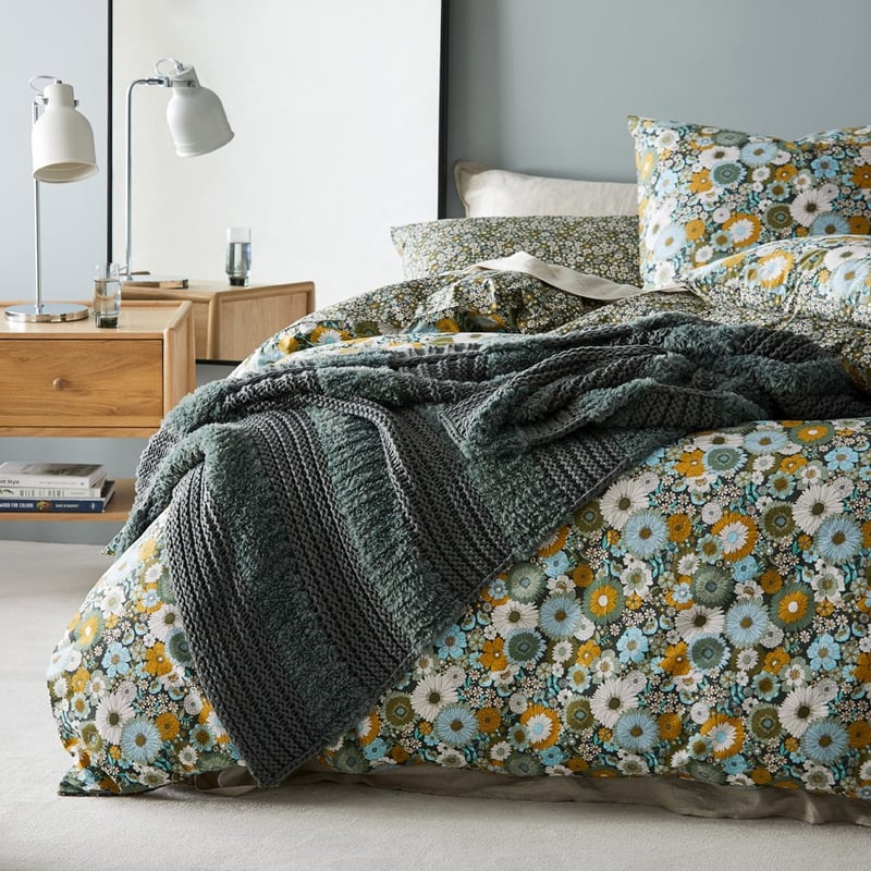 Kirby Stripe Winter Green Throw