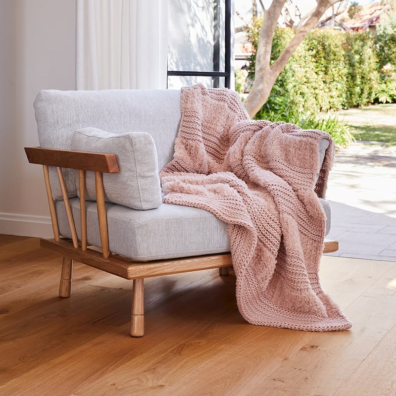 Kirby Pink Stripe Throw