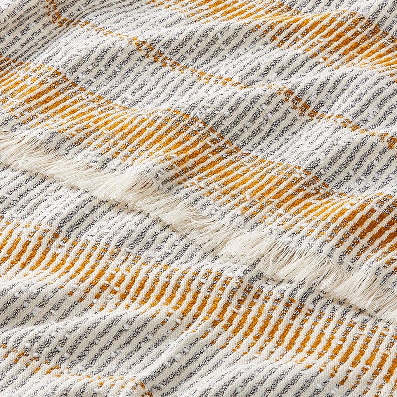 Mirabel Natural & Mustard Throw