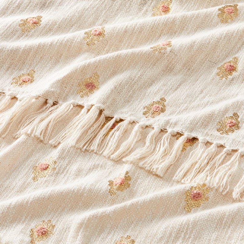 Tavi Natural & Gold Throw