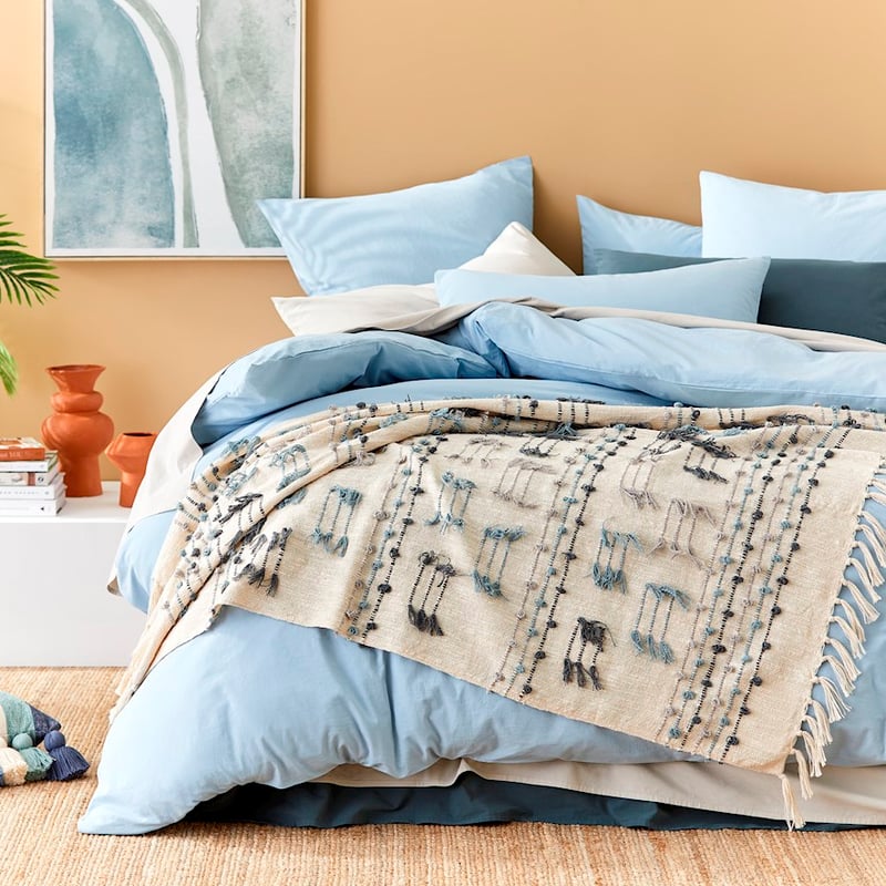 Winslow Blue and Grey Throw