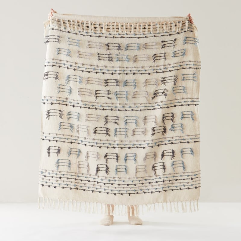 Winslow Blue and Grey Throw
