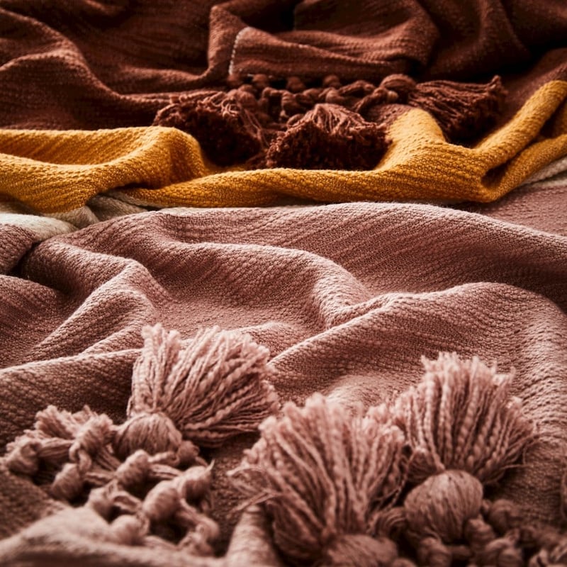 Nora Pink & Chocolate Throw