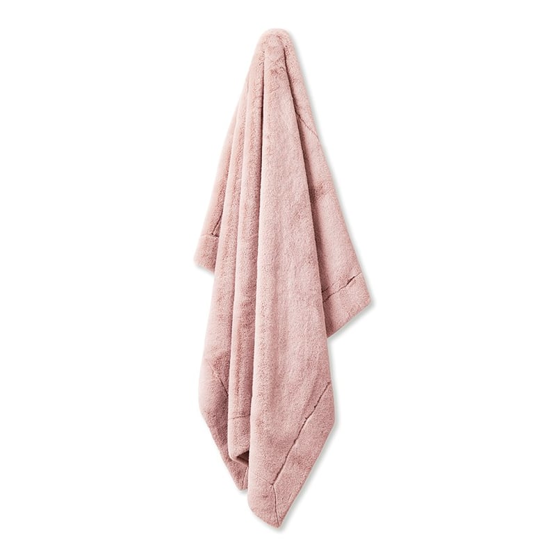Astoria Dusty Pink Fur Throw