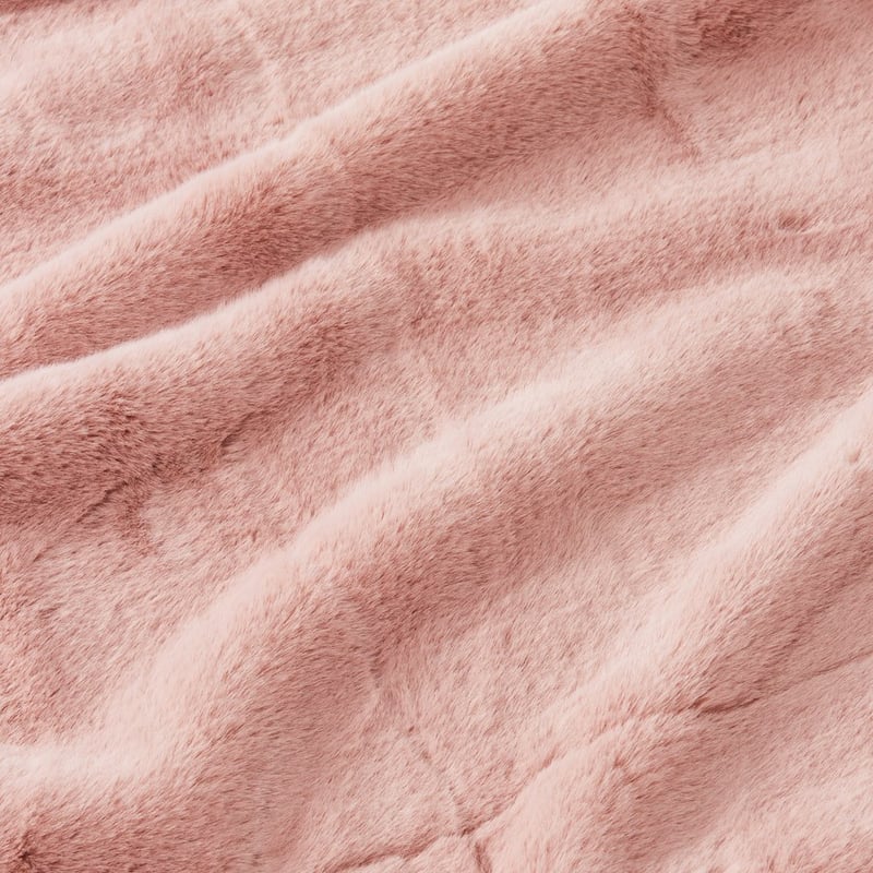 Astoria Rose Quartz Fur Throw