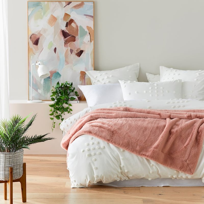 Astoria Rose Quartz Fur Throw