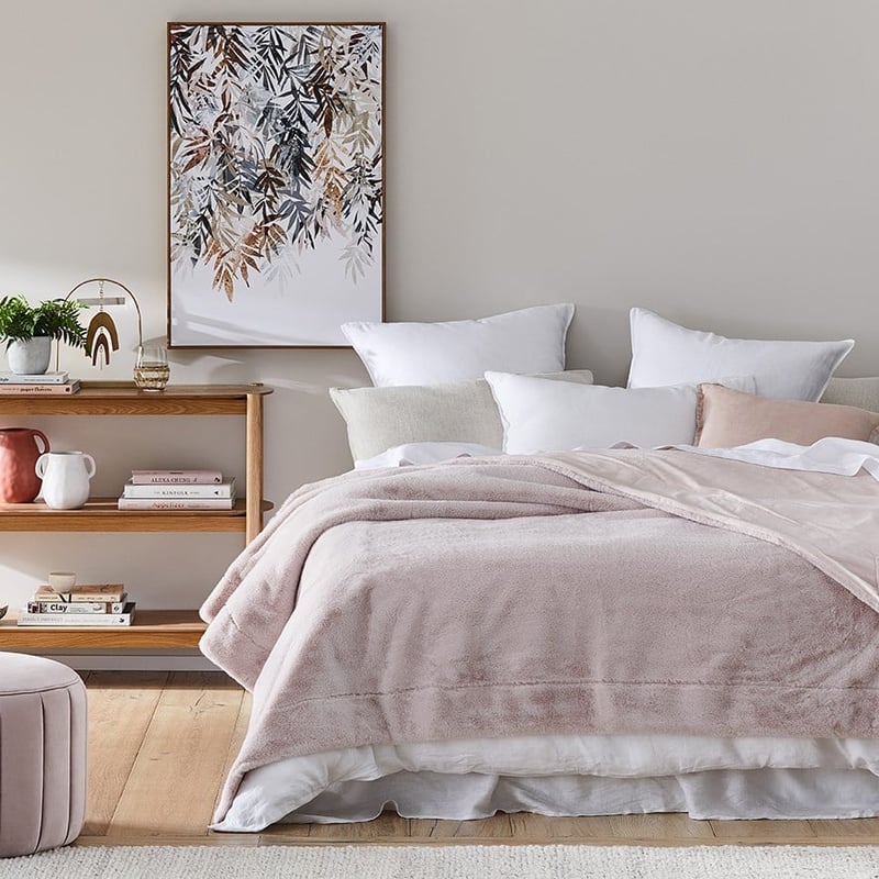 Astoria Dusty Pink Fur Blanket