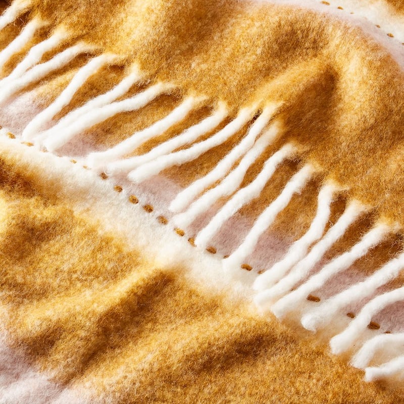 Pasadena Mustard & Pink Throw