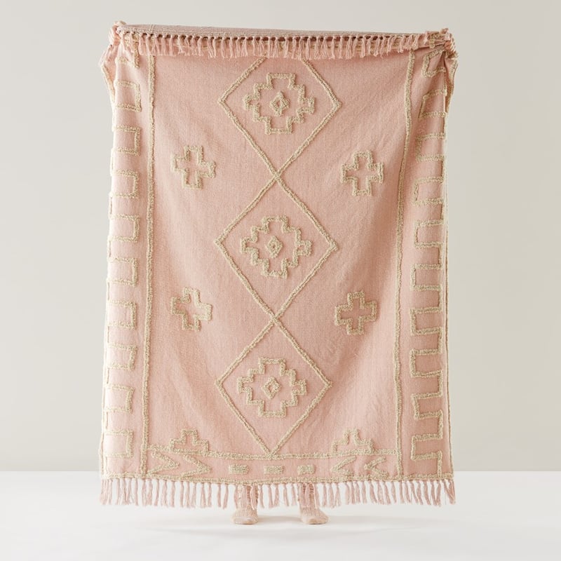Reggie Pink Tufted Throw