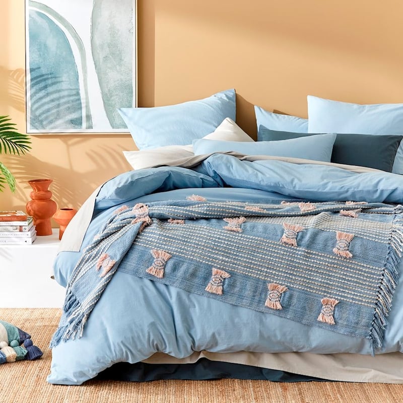 Lena Blue and Pink Throw