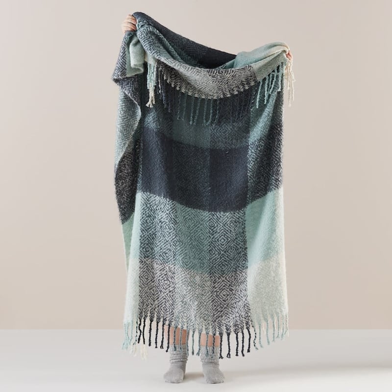Cambridge Blue and Mint Throw 