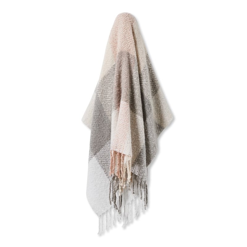 Cambridge Pink and Grey Throw 