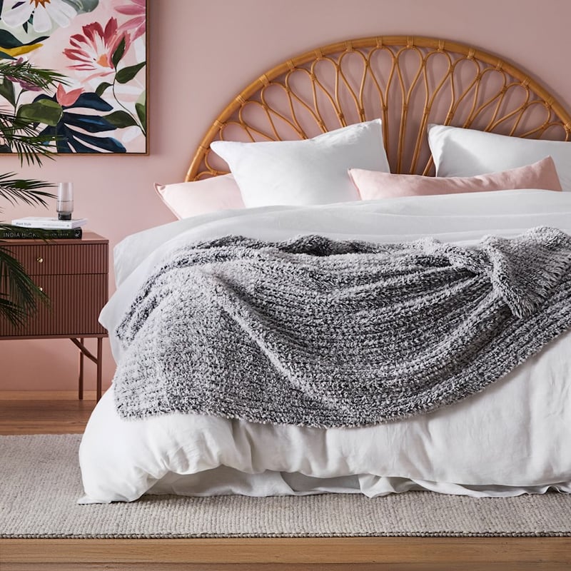 Munich Grey Feather Yarn Throw