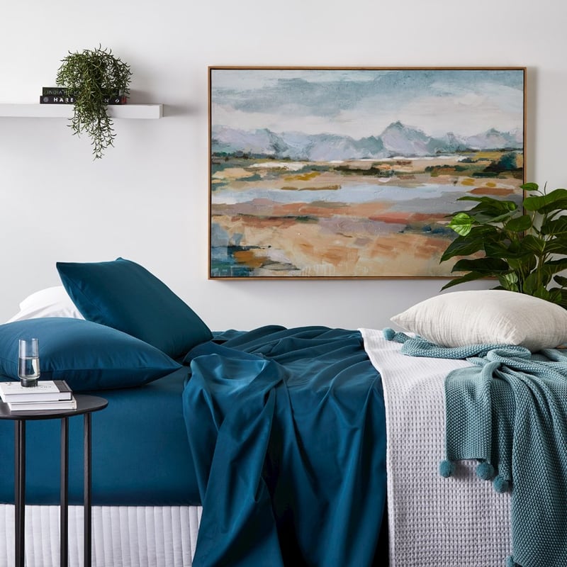 Pom Pom Throw Blue Gum 