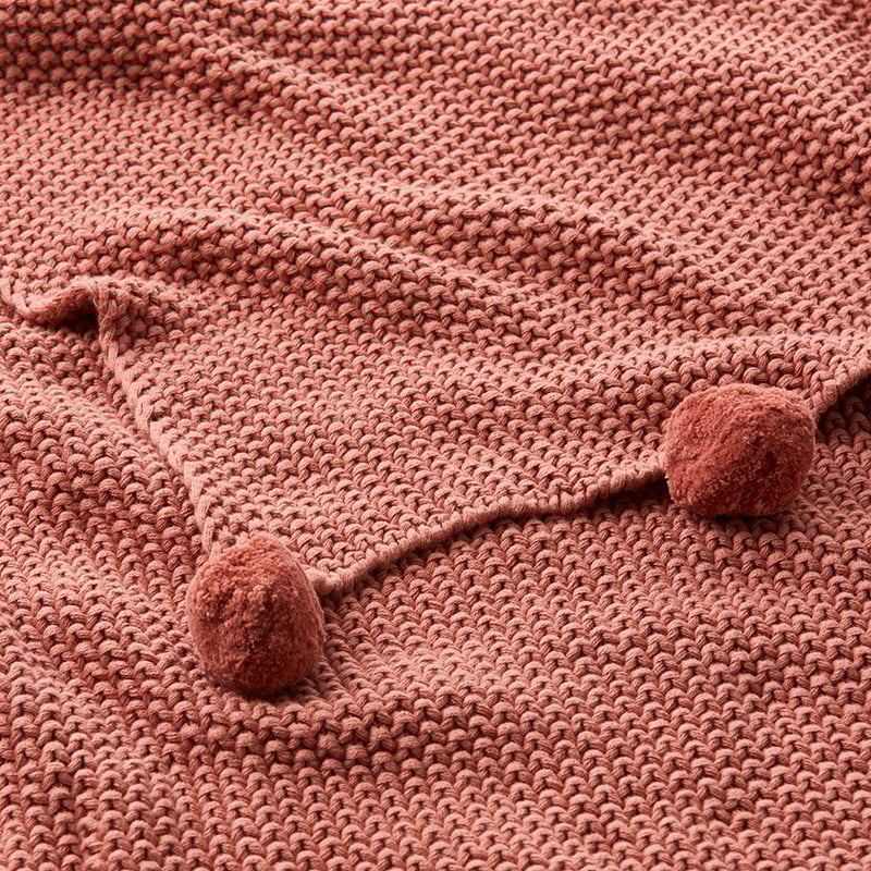 HR Pom Pom Throw Dusty Peach 
