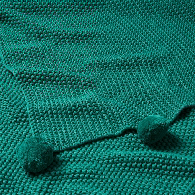 Pom Pom Throw Emerald 
