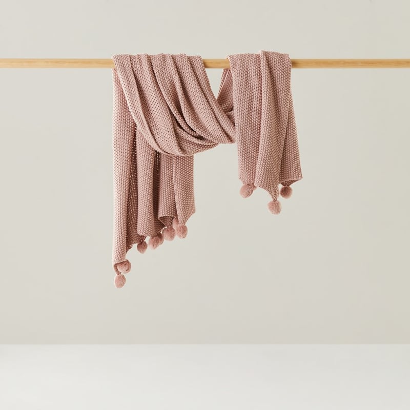 Pom Pom Throw Blush 