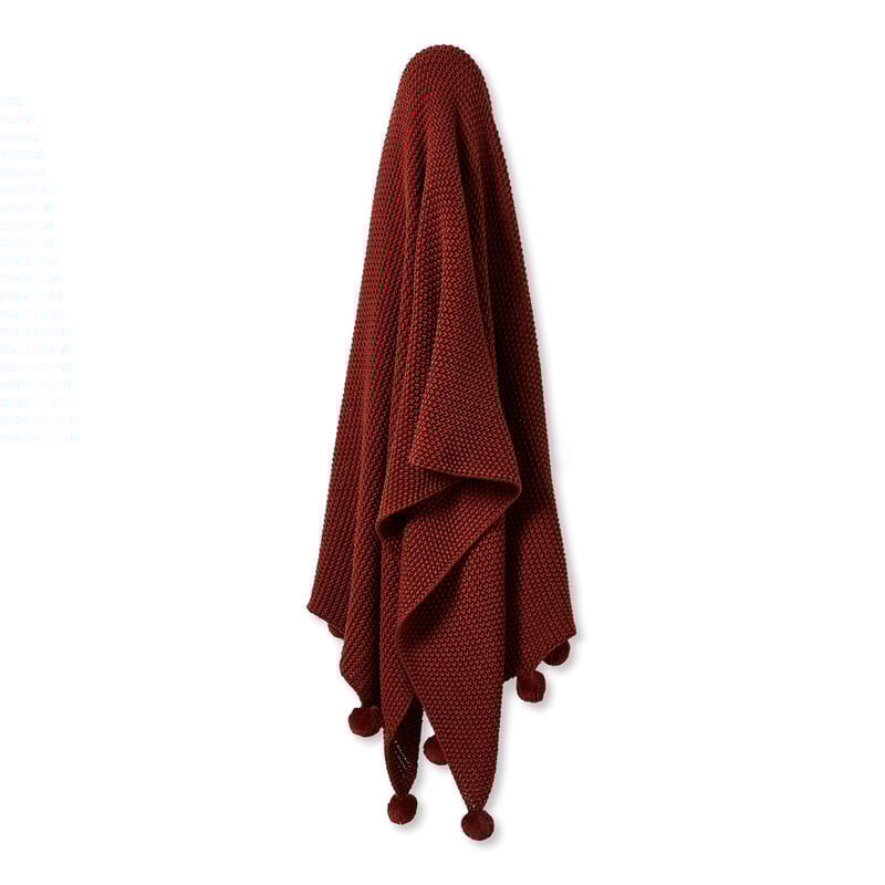 Pom Pom Rust Throw