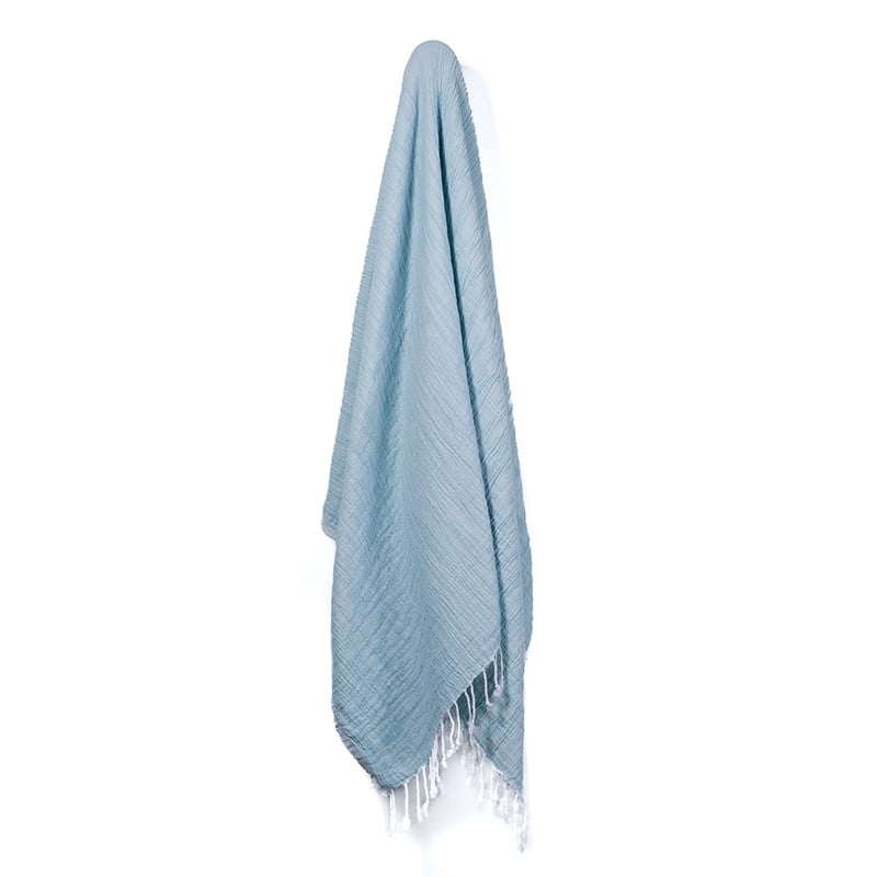 European Collection Lennox Cotton Mint Throw