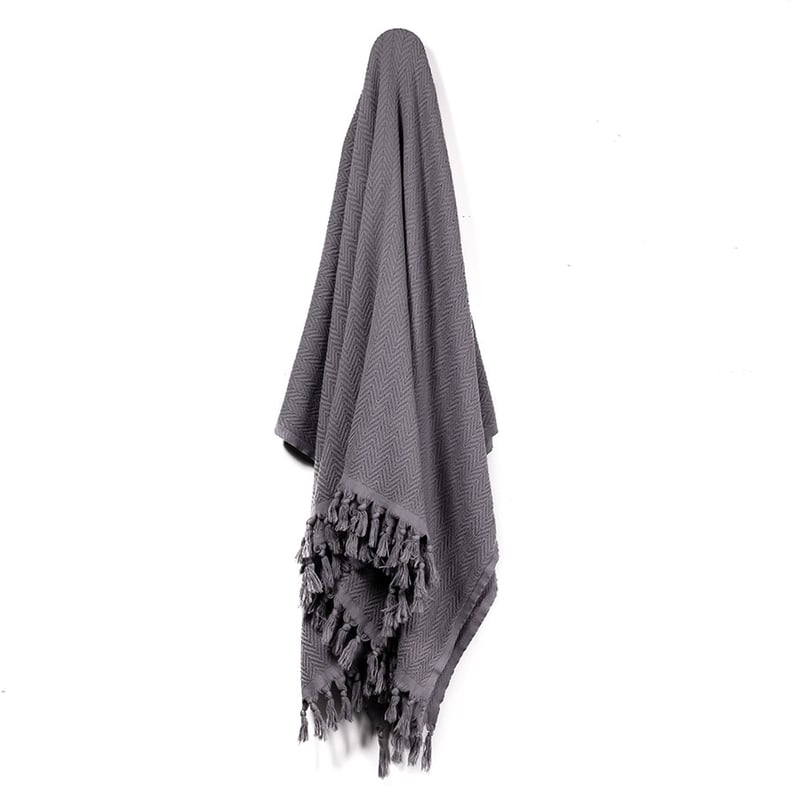 European Collection Cyprus Mid Grey Throw