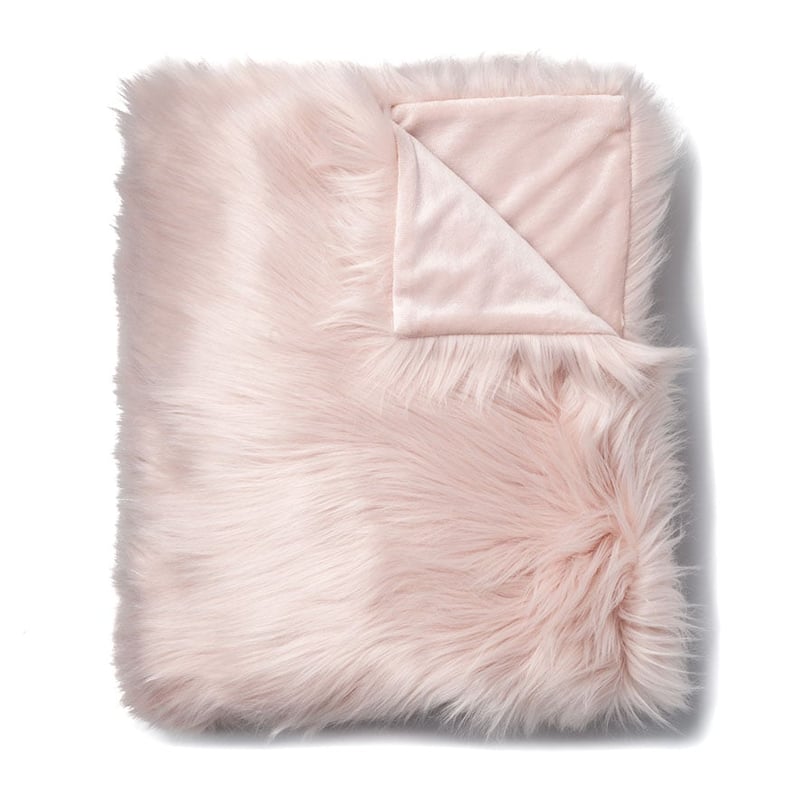 Alpine Fur Dusty Pink Throw 