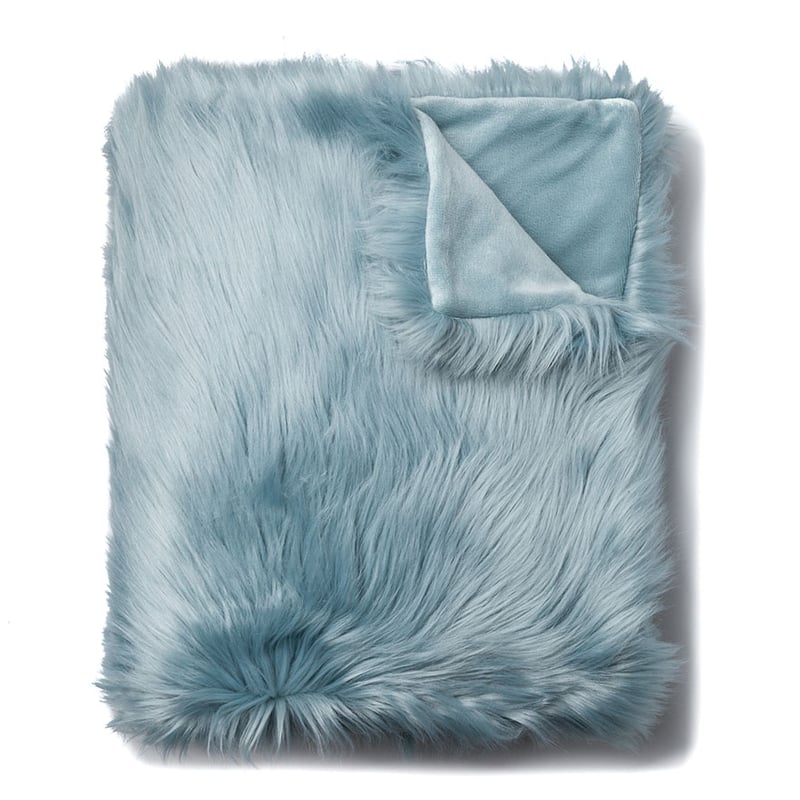 Alpine Fur Ice Blue Throw