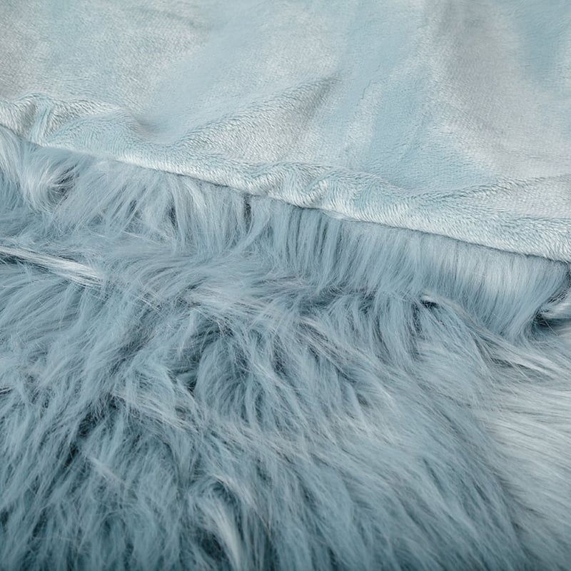 Alpine Fur Ice Blue Throw