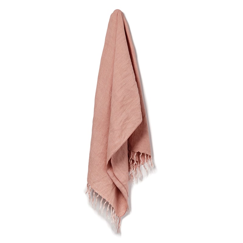 Malmo Linen Throw Blush 