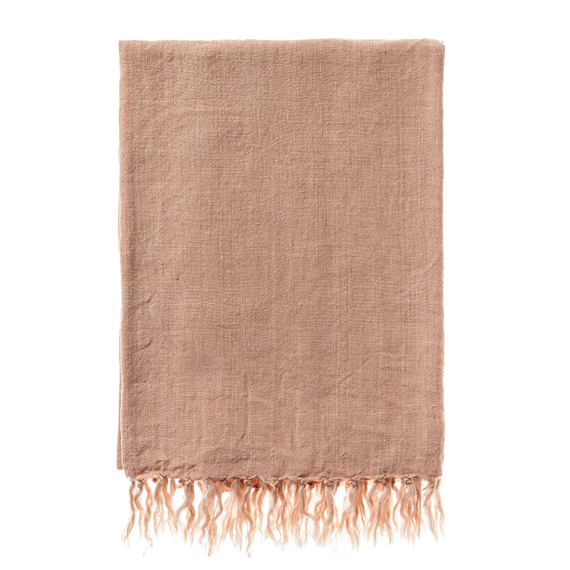 Malmo Linen Throw Blush 