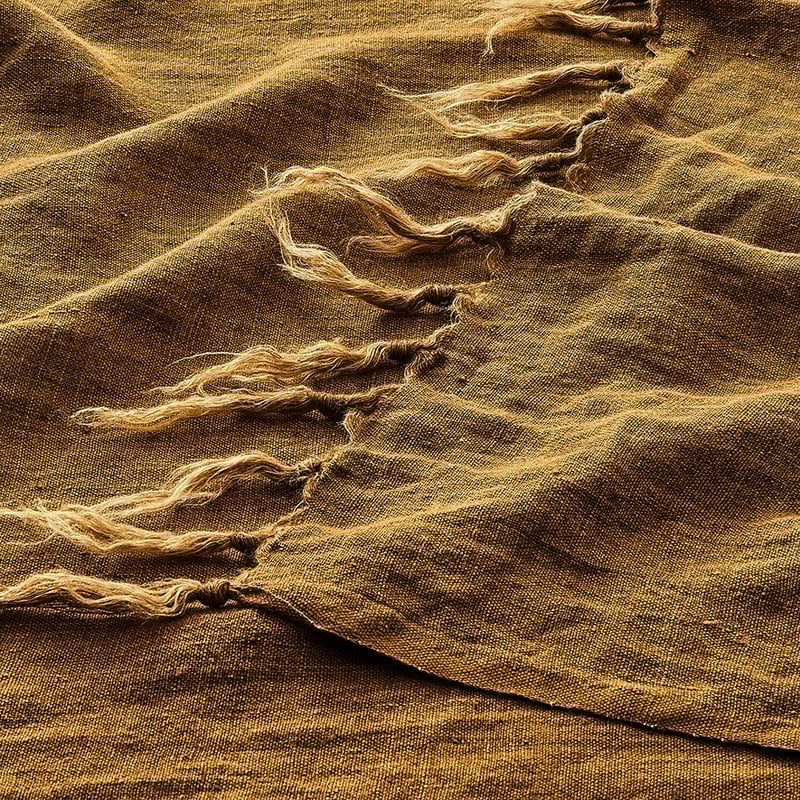 Malmo Chartreuse Linen Throw 