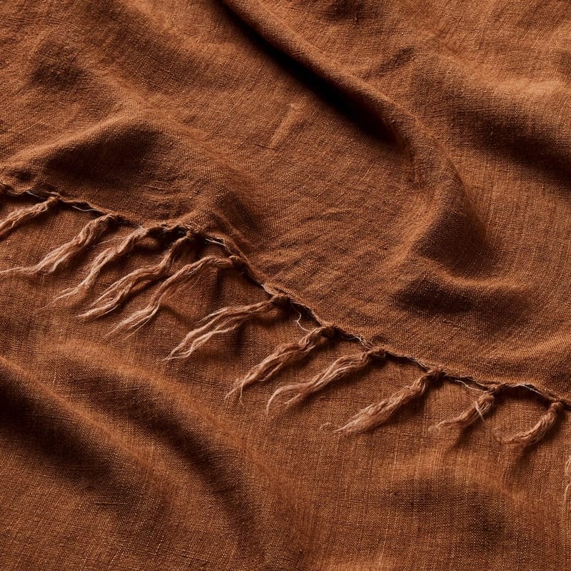 Malmo Linen Coffee Bean Throw  