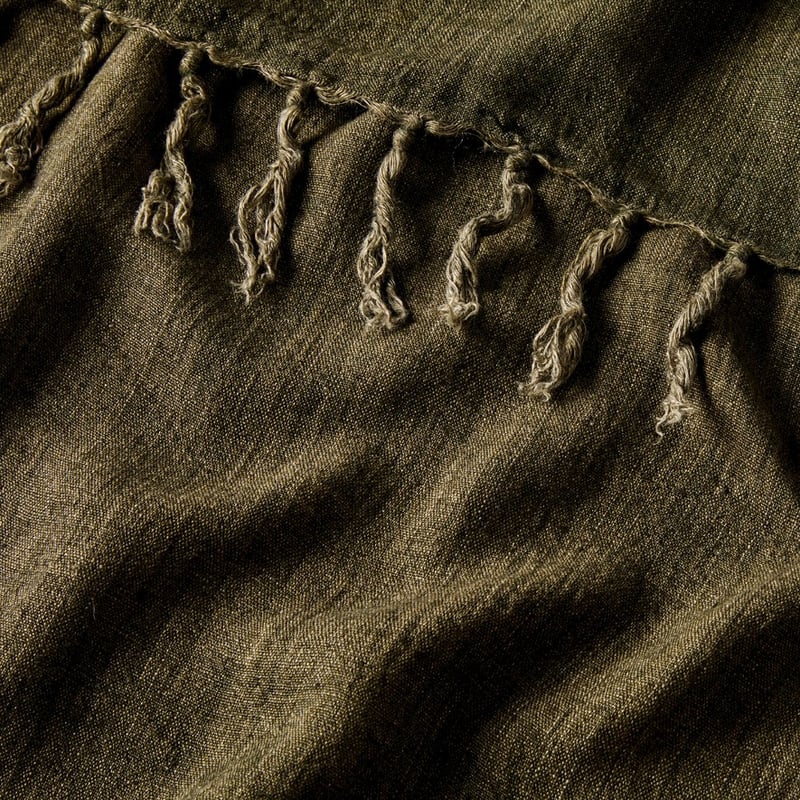 Malmo Deep Forest Linen Throw 