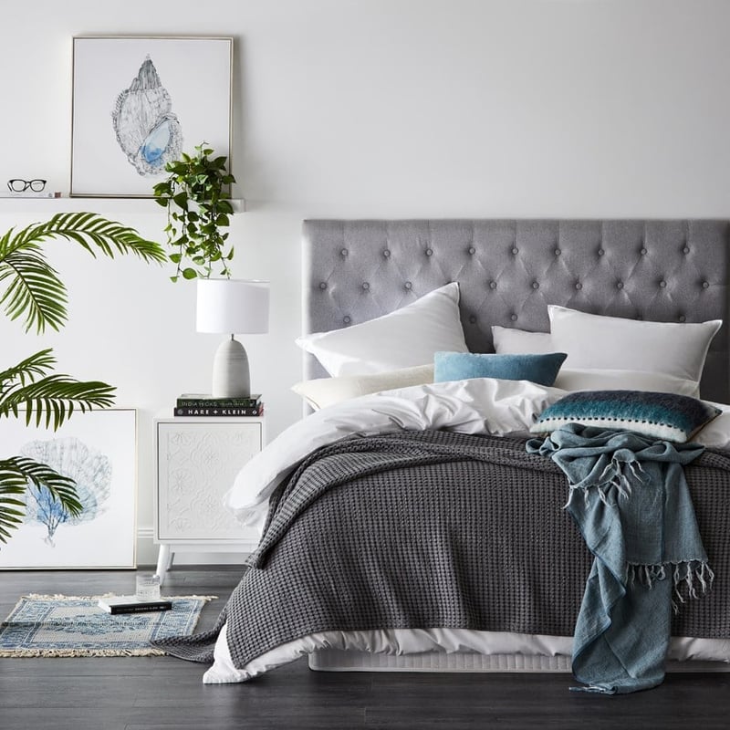 Malmo Dusty Blue Linen Throw