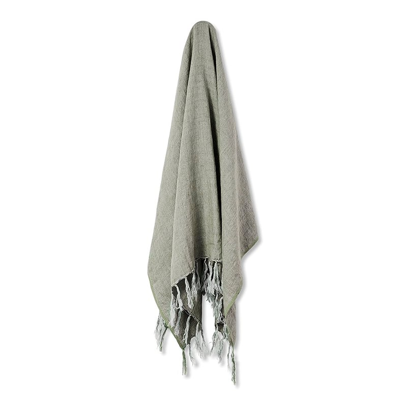 Malmo Linen Green Tea Throw