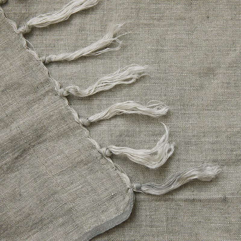 Malmo Linen Green Tea Throw